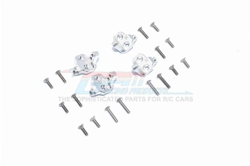 Tamiya Mercedes-Benz G500 CC-02 (#58675) Aluminum Center Axle Mount Set For Suspension Links - 4Pc Set Silver