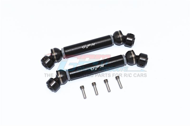 Tamiya Mercedes-Benz G500 CC-02 (#58675) Steel+Aluminium Front + Rear CVD Drive Shaft - 1 Pair Set Black