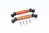 Tamiya Mercedes-Benz G500 CC-02 (#58675) Steel+Aluminium Front + Rear CVD Drive Shaft - 1 Pair Set Orange