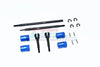 Tamiya Mercedes-Benz G500 CC-02 (#58675) Harden Steel #45 Front CVD Joint + Rear Drive Shaft + Aluminum 12.5mm Wider Hex - 16Pc Set Blue
