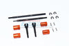 Tamiya Mercedes-Benz G500 CC-02 (#58675) Harden Steel #45 Front CVD Joint + Rear Drive Shaft + Aluminum 12.5mm Wider Hex - 16Pc Set Orange