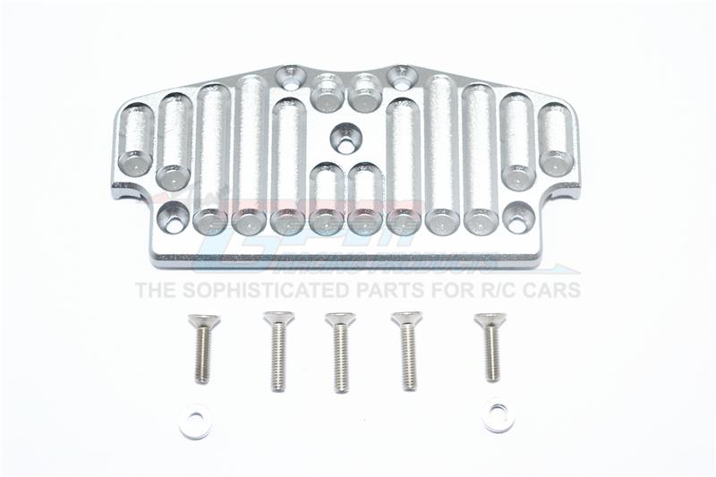 Tamiya CC01 Aluminum Front Bumper Mount - 1Pc Set Gray Silver