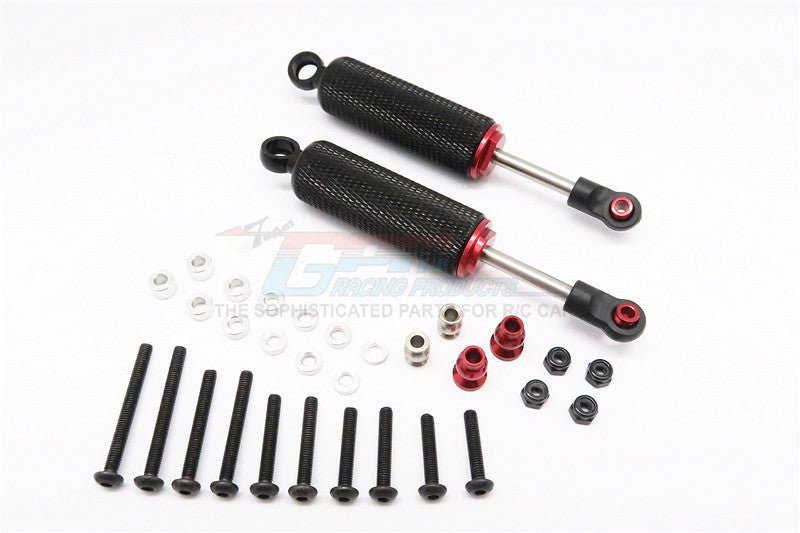 HPI Crawler King / Gmade R1 / Vaterra K5 Aluminum Front/Rear Internal Shocks With Engraving (90mm) - 1Pr Set Black