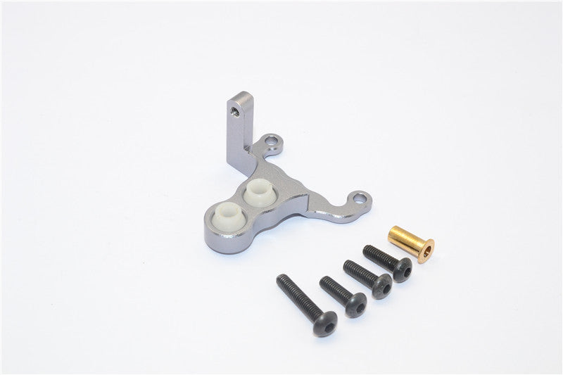 HPI Crawler King Aluminum Front/Rear Gearbox Mount - 1Pc Set Gray Silver