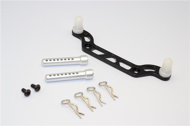 HPI Crawler King Aluminum Front Body Mount With Delrin Posts - 1Pc Set Black