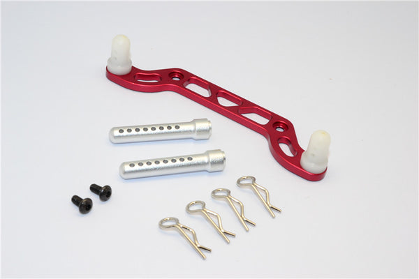 HPI Crawler King Aluminum Front Body Mount With Delrin Posts - 1Pc Set Red
