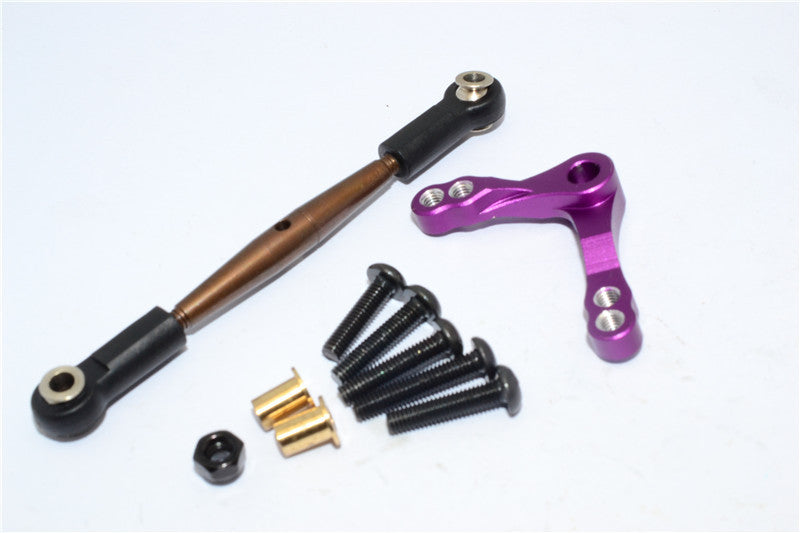 HPI Crawler King Aluminum Servo Saver & Tie Rod - 2Pcs Set Purple