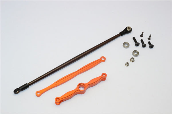 HPI Crawler King Aluminum Suspension Rod & Spring Steel Thread Shaft - 3Pcs Set Orange