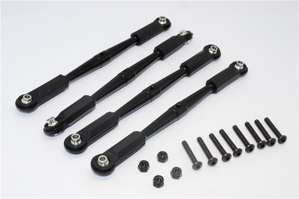 HPI Crawler King Aluminum Front+Rear Anti-Thread Link Parts (295mm Wheelbase) - 4Pcs Set Black