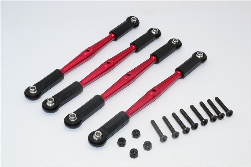 HPI Crawler King Aluminum Front+Rear Anti-Thread Link Parts (295mm Wheelbase) - 4Pcs Set Red