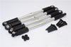 HPI Crawler King Aluminum Front+Rear Anti-Thread Link Parts (295mm Wheelbase) - 4Pcs Set Silver