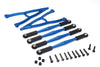 HPI Crawler King Aluminum Front+Rear Y Plate & Link Parts (For 295mm Wheelbase) - 6Pcs Set Blue