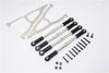 HPI Crawler King Aluminum Front+Rear Y Plate & Link Parts (For 295mm Wheelbase) - 6Pcs Set Silver