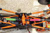 HPI Crawler King Steel+Aluminum Front & Rear Main Drive Shaft (F:103mm-113mm, R:110mm-120mm) - 2Pcs Set Blue