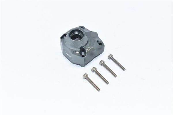 Axial Capra 1.9 Unlimited Trail Buggy Aluminum Front Or Rear Gearbox Cover - 1Pc Set Gray Silver