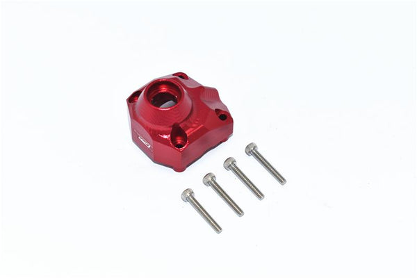 Axial Capra 1.9 Unlimited Trail Buggy Aluminum Front Or Rear Gearbox Cover - 1Pc Set Red