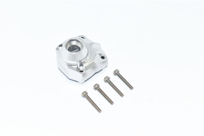 Axial Capra 1.9 Unlimited Trail Buggy Aluminum Front Or Rear Gearbox Cover - 1Pc Set Silver