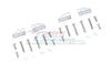 Axial Capra 1.9 Unlimited Trail Buggy Aluminum Front & Rear Shock Mount - 28Pc Set Silver