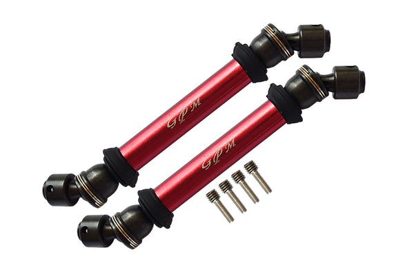 Axial Capra 1.9 Unlimited Trail Buggy Steel+Aluminium Front+ Rear CVD Drive Shaft - 2Pc Set Red