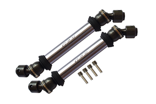 Axial Capra 1.9 Unlimited Trail Buggy Steel+Aluminium Front+ Rear CVD Drive Shaft - 2Pc Set Silver