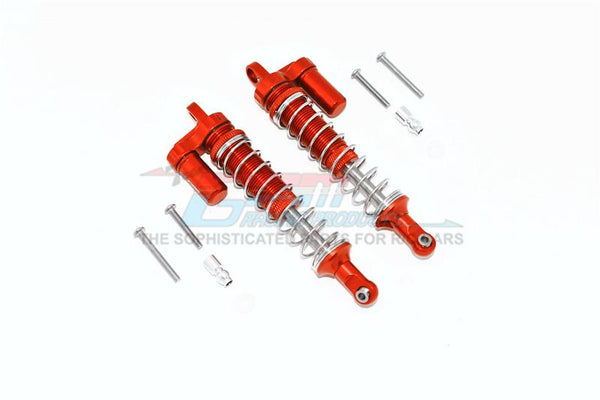 Axial Capra 1.9 Unlimited Trail Buggy Aluminum Front Or Rear L-Shape Piggy Back Spring Dampers 100mm - 2Pc Set Orange