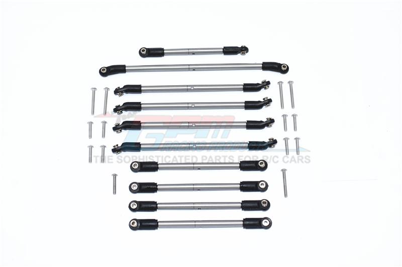 Axial Capra 1.9 Unlimited Trail Buggy Stainless Steel Adjustable Tie Rods - 10Pc Set