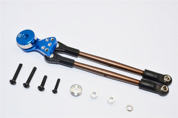 Traxxas Craniac Spring Steel Tie Rod With Aluminum Hi-Torque Servo Saver 25T - 1 Set Blue
