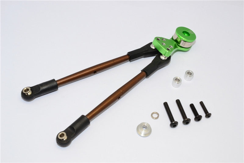 Traxxas Craniac Spring Steel Tie Rod With Aluminum Hi-Torque Servo Saver 25T - 1 Set Green
