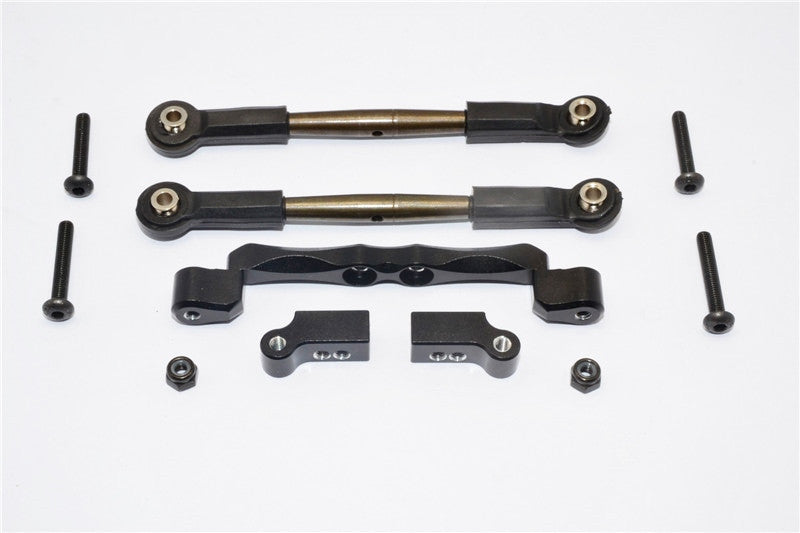 Traxxas Craniac Aluminum Front Mount Holder & Spring Steel Tie Rod - 1 Set Black