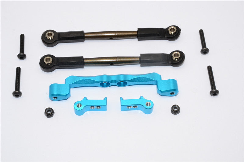 Traxxas Craniac Aluminum Front Mount Holder & Spring Steel Tie Rod - 1 Set Sky Blue