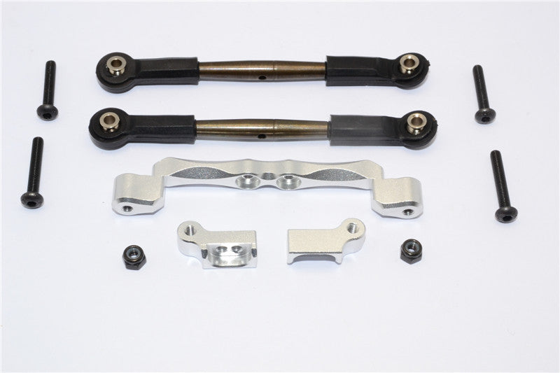 Traxxas Craniac Aluminum Front Mount Holder & Spring Steel Tie Rod - 1 Set Silver