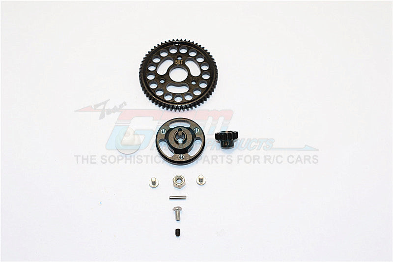 Traxxas Craniac Aluminum Spur Gear Adapter+Steel Gear 58T & 15T - 1 Set Black