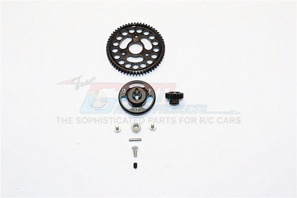 Traxxas Craniac Aluminum Spur Gear Adapter+Steel Gear 58T & 16T - 1 Set Black