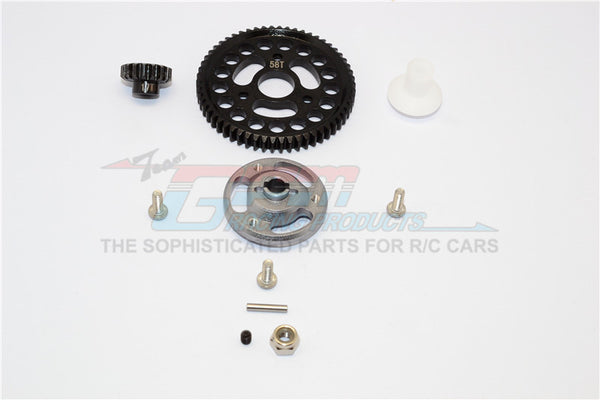 Traxxas Craniac Aluminum Spur Gear Adapter+Steel Gear 58T & 17T - 1 Set? Gray Silver