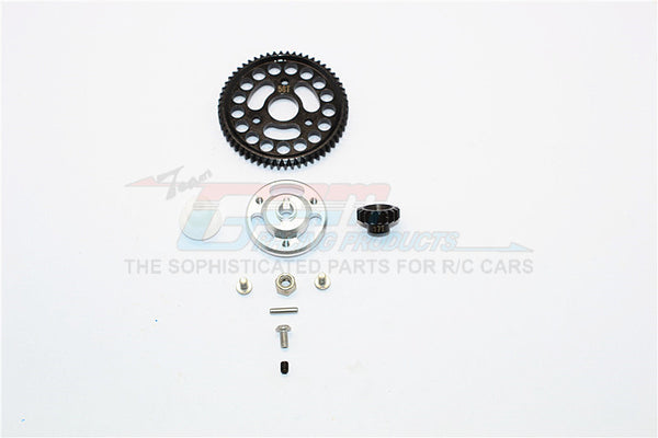 Traxxas Craniac Aluminum Spur Gear Adapter+Steel Gear 58T & 17T - 1 Set Silver