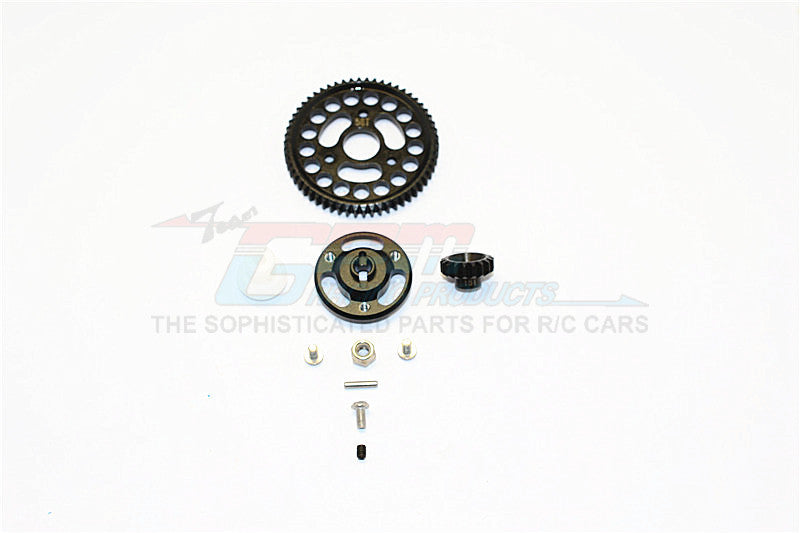 Traxxas Craniac Aluminum Spur Gear Adapter+Steel Gear 58T & 18T - 1 Set Black