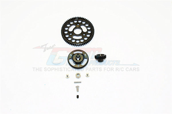 Traxxas Craniac Aluminum Spur Gear Adapter+Steel Gear 58T & 18T - 1 Set Black