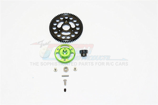 Traxxas Craniac Aluminum Spur Gear Adapter+Steel Gear 60T & 13T - 1 Set Green