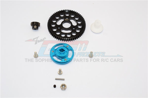 Traxxas Craniac Aluminum Spur Gear Adapter+Steel Gear 60T & 13T - 1 Set Sky Blue
