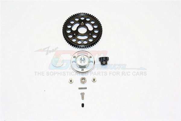 Traxxas Craniac Aluminum Spur Gear Adapter+Steel Gear 60T & 13T - 1 Set Silver