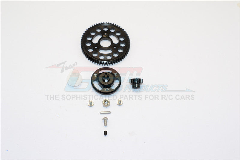 Traxxas Craniac Aluminum Spur Gear Adapter+Steel Gear 60T & 14T - 1 Set Black