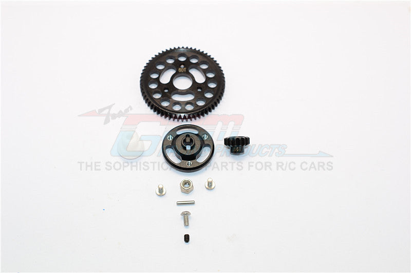 Traxxas Craniac Aluminum Spur Gear Adapter+Steel Gear 60T & 16T - 1 Set Black