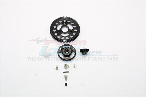 Traxxas Craniac Aluminum Spur Gear Adapter+Steel Gear 60T & 16T - 1 Set Black