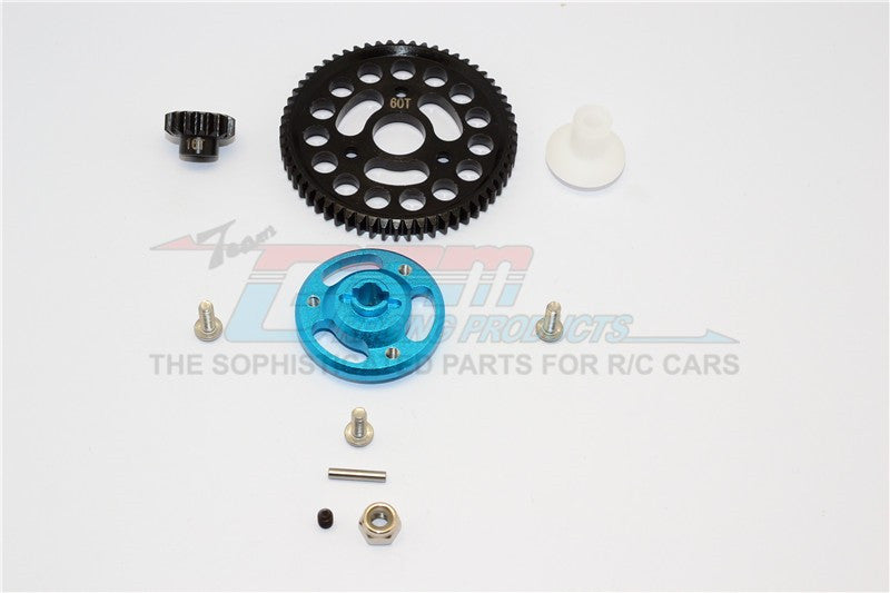 Traxxas Craniac Aluminum Spur Gear Adapter+Steel Gear 60T & 16T - 1 Set Sky Blue