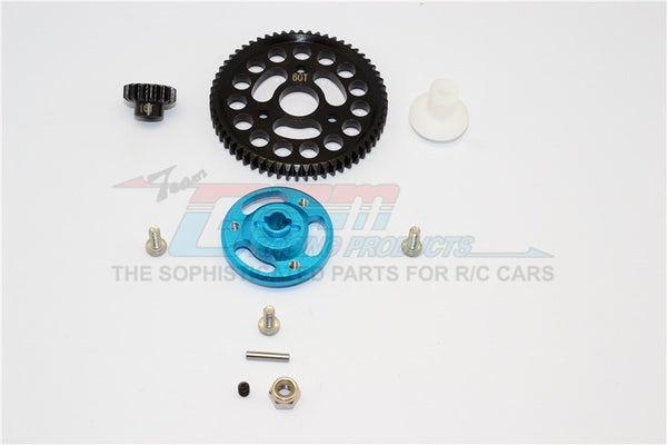 Traxxas Craniac Aluminum Spur Gear Adapter+Steel Gear 60T & 16T - 1 Set Sky Blue