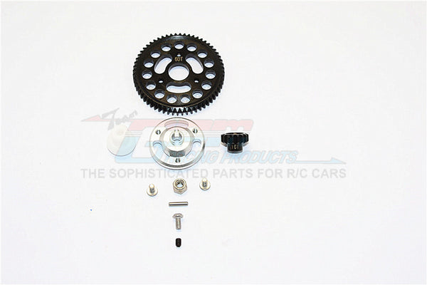 Traxxas Craniac Aluminum Spur Gear Adapter+Steel Gear 60T & 16T - 1 Set Silver