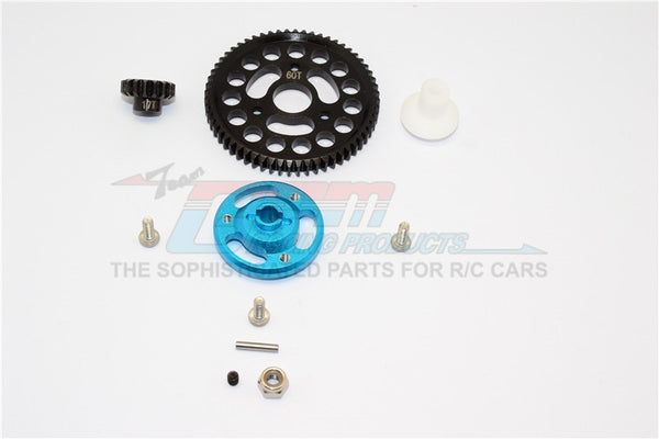 Traxxas Craniac Aluminum Spur Gear Adapter+Steel Gear 60T & 17T - 1 Set Sky Blue
