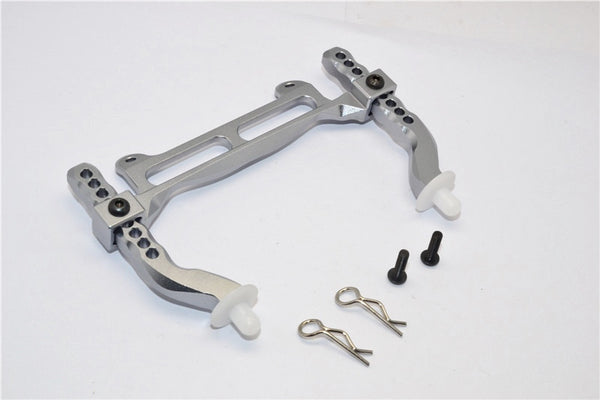 Traxxas Craniac Aluminum Front Body Post Mount With Delrin Post - 1 Set Gray Silver