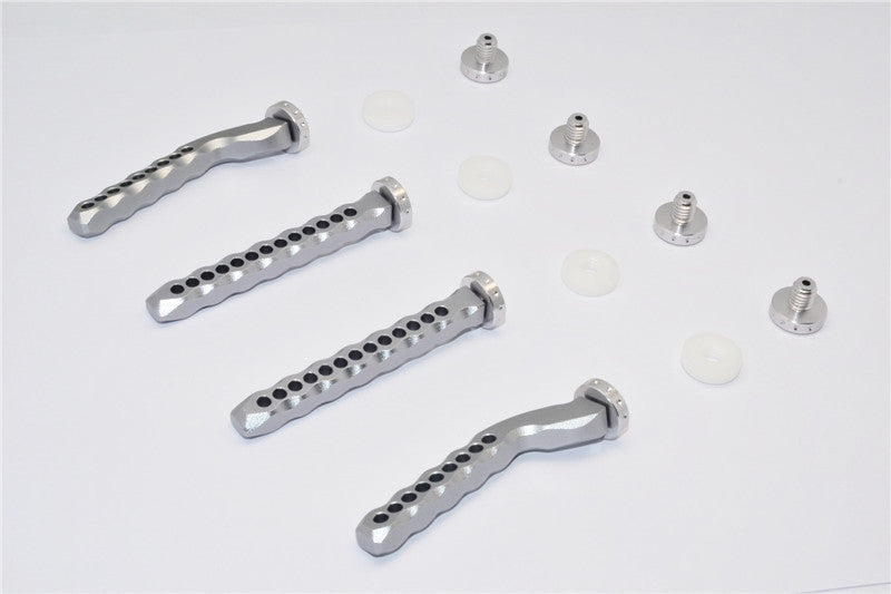 Traxxas Craniac Aluminum Front & Rear Magnet Body Post - 4Pcs Set Gray Silver