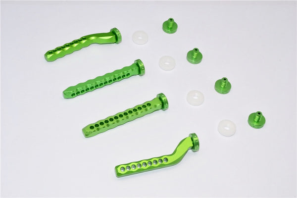 Traxxas Craniac Aluminum Front & Rear Magnet Body Post - 4Pcs Set Green